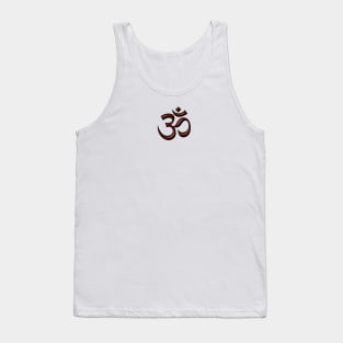 Wooden yoga Om peace sign Tank Top